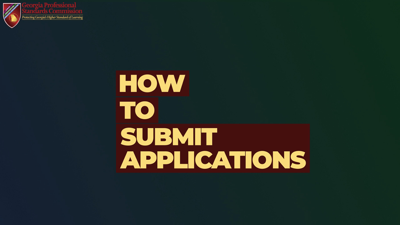 Certification - How to Submit Applications