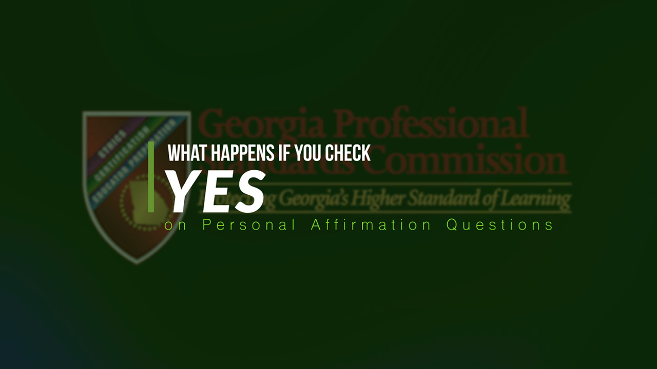Certification - Answering YES on PAQs