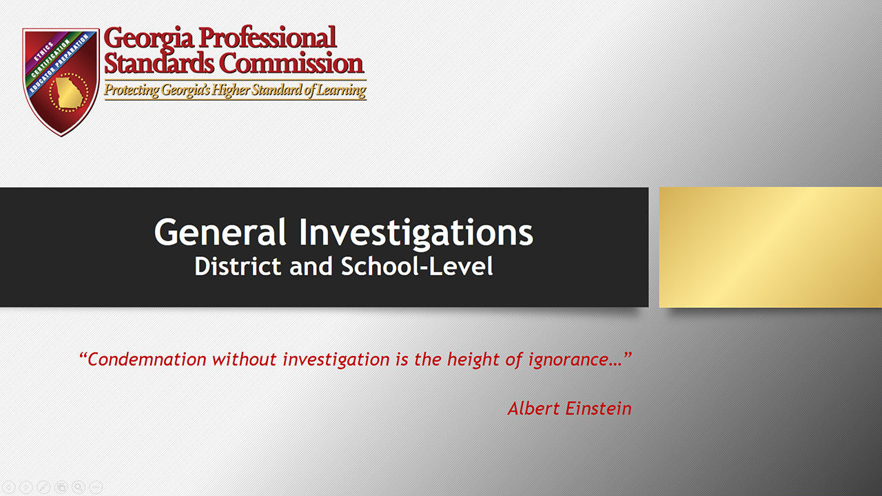 Ethics Investigative Process