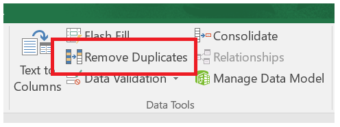 Removing Duplicate Rows - Step 1