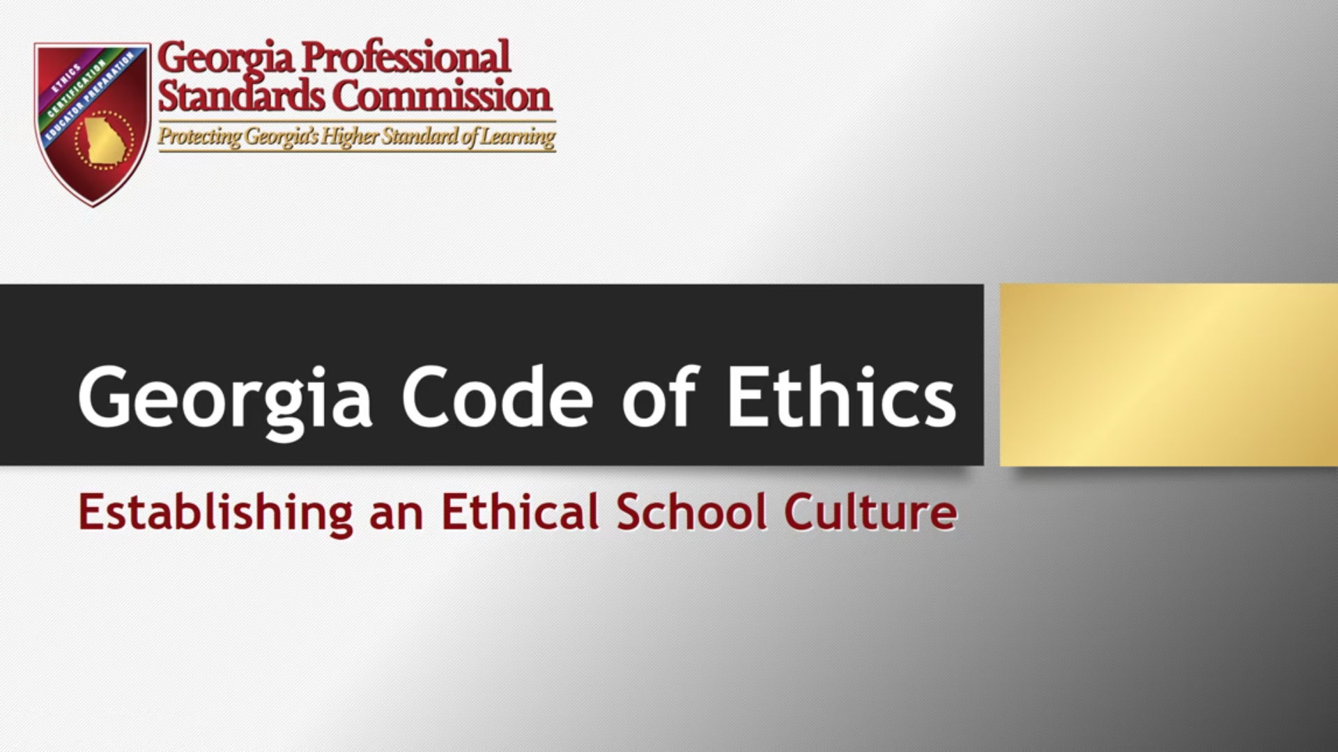 Establishing an Ethical School Culture