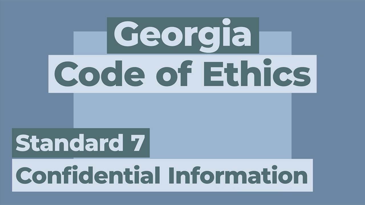 Standard 7: Confidential Information