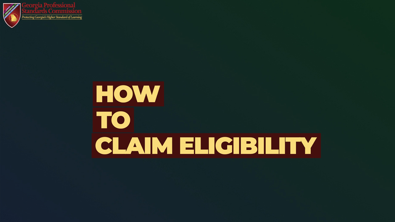 Certification - How to Claim Testing Eligibility