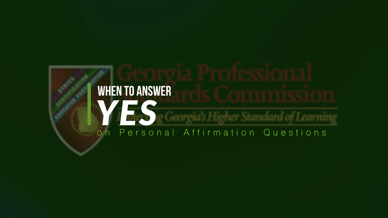 Certification - Should I Check YES on PAQs?